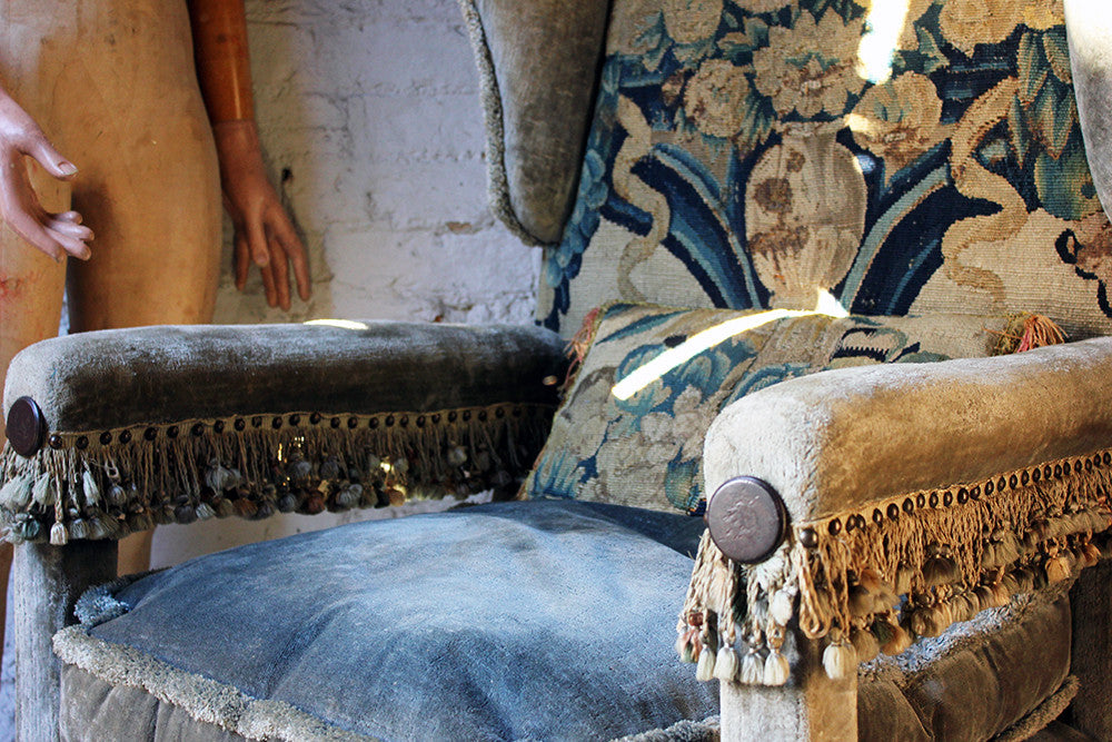 A Principally 17thC Louis XIV Aubusson Tapestry Upholstered French