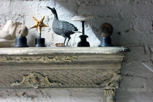 A Very Pretty French Painted Giltwood & Gesso Fireplace Surround c.1880