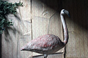 A French Mid-20thC Painted Garden Statue of a Greater Flamingo