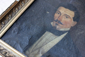 A 19thC French School Oil on Canvas Portrait of a Moustachioed Gentleman c.1870-80