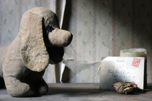 An Early 20thC French Naïve Dachshund / Sausage Toy Dog c.1920