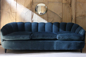 A French Shell Backed & Ebonised Sofa c.1930