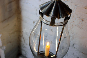 An Exquisite Anglo-Chinese George III Blown Glass & White-Metal Hanging Lantern c.1780-1800