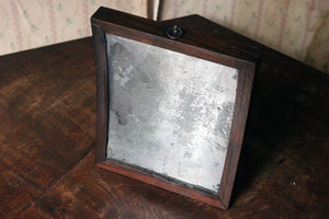 A Rare George III Oak Concave Wall Mirror c.1800