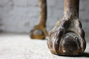 A Pretty George I & Later Distressed Giltwood Stool