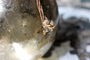 An Early Gold Mercury Glass Witches Ball or Bottle c.1820-50