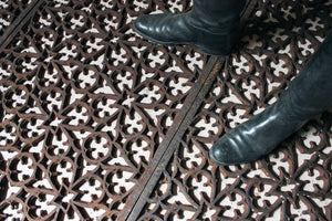Three Rare & Large Early Victorian Gothic Cast Iron Cathedral Floor Grilles c.1840