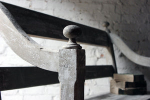 A Beautiful 19thC Ecclesiastical Gothic Revival Painted Pine Bench c.1860-70