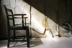 A Welsh Provincial Green Painted Open Armchair c.1830-40