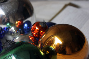 A Mixed Group of Eight Victorian Mercury Glass Witches Balls c.1900