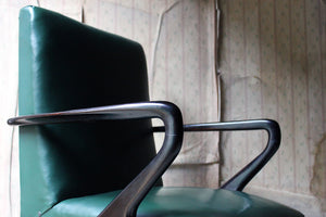 Guglielmo Ulrich (1904-77); A Superb Ebonised Open Armchair c.1940