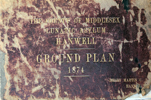 A Rare Victorian Architect’s Site Plan for Middlesex County Lunatic Asylum, Hanwell 1874