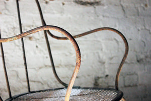 A Sculptural Early 20thC French Metal Garden Open Armchair