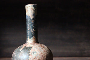 A Beautiful Small Islamic Green Glass Bottle c.8th-10thC AD