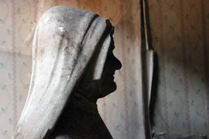 A 19thC Italian Carved Marble Bust of a Nun