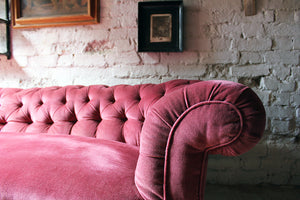 A Good Button-Back Upholstered Victorian Walnut Chesterfield Sofa c.1880