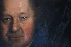 A Good Mid 19thC British School Oil on Canvas Portrait of a Gentleman