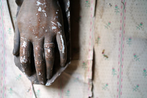 A French Plaster Maquette of a Ladies Hand Dated to 1887