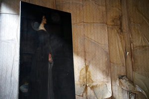 A Large Aesthetic Movement Period Full-Length Oil on Canvas Portrait of a Lady c.1875-95