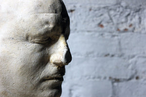 A Particularly Large Mid-20thC Plaster Death Mask of a Gentleman