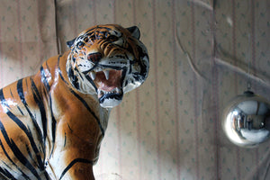A Large Mid-Century Italian Earthenware Model of a Tiger c.1960-70