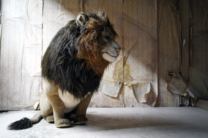 A Large & Fine Italian Stuffed Plush Lion by Jockline c.1980