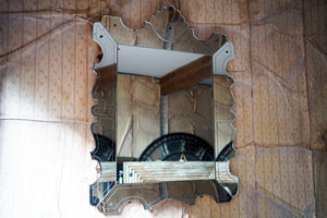 A Large Mid-20thC Venetian Glass Wall Mirror