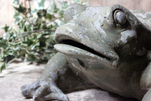 A Large Mid-20thC Lead Garden Model of a Frog