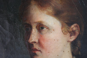 Follower of Charles Sillem Lidderdale; A Fine c.1880 Portrait of a Young Lady