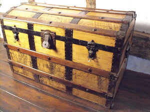 A Quality Late Nineteenth Century Dome Topped Travelling Trunk