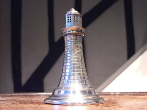 An Unusual Late 19thC Elkington Silver Plate Novelty Pepperette Formed as a Lighthouse