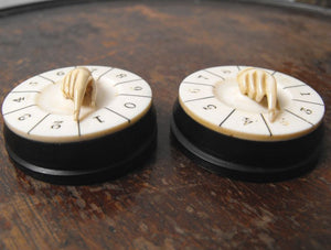 A Very Fine Pair of Ivory Finger Scorers / Playing Counters