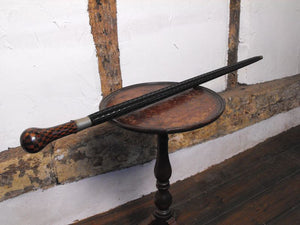 A Fine Novelty Victorian Walking Stick with Parquetry Balloon Handle
