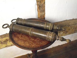 Two Curios 19th Century Bronze Medical Enema Syringes