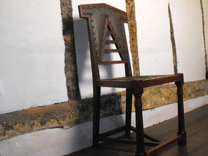 A Distinctive 19th Century Arts & Crafts Oak Hall Chair