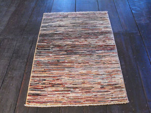 A Wonderfully Random Pakistani Gabbeh Rug: 116cm x 79cm