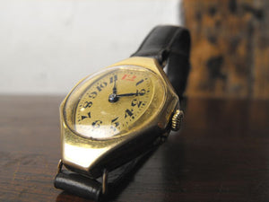 An Unusual Art Deco Gold Plated Wrist Watch, Dated 1916