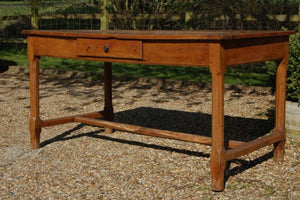 A Charming 19thC French Sycamore Provincial Farmhouse Kitchen Table