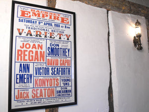 An Original Vintage Billboard Theatre Poster for The Hackney Empire
