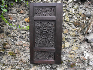 An Intricately Carved Renaissance Style Early 19thC Oak Door Panel