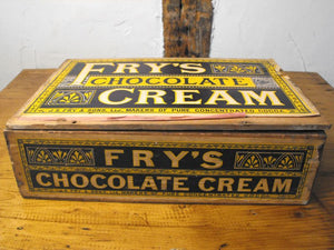 A Decorative Antique Pine J. S. Fry & Sons Chocolate Cream Display Counter Box