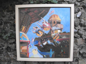 A Captivating Oil on Canvas; 'All The Fun of The Fair'; by Tony Wooding (b.1969)