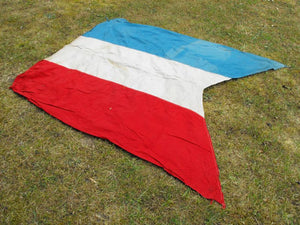 A Decorative Tri-Colour Vintage Cotton Swallowtail Flag