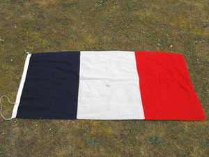 A Quality Large Vintage Cloth Drapeau Tricolore French Flag