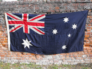 A Heavy Quality Large Vintage Applique WWII Period Australian Flag
