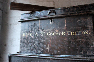 A Graduated Group of Four c.1890 Black Painted Steel Deed Boxes