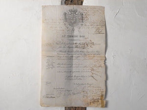 An Early 19thC French Passport, Signed by Jules, Prince du Polignac, Later Prime Minister of France