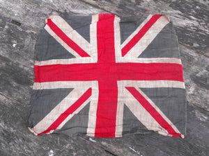 A Small Soft Cotton British Antique Printed Union Jack Flag