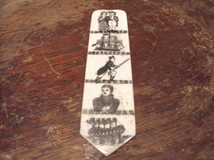 A Fine c.1810 Miniature Marine Ivory Scrimshaw Sailors Love Token Stay Busk