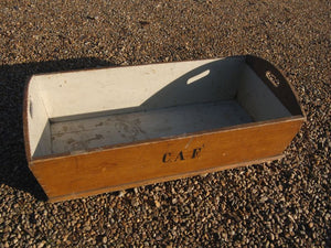 A Well Sized 19thC French Grain Painted Pine Trug